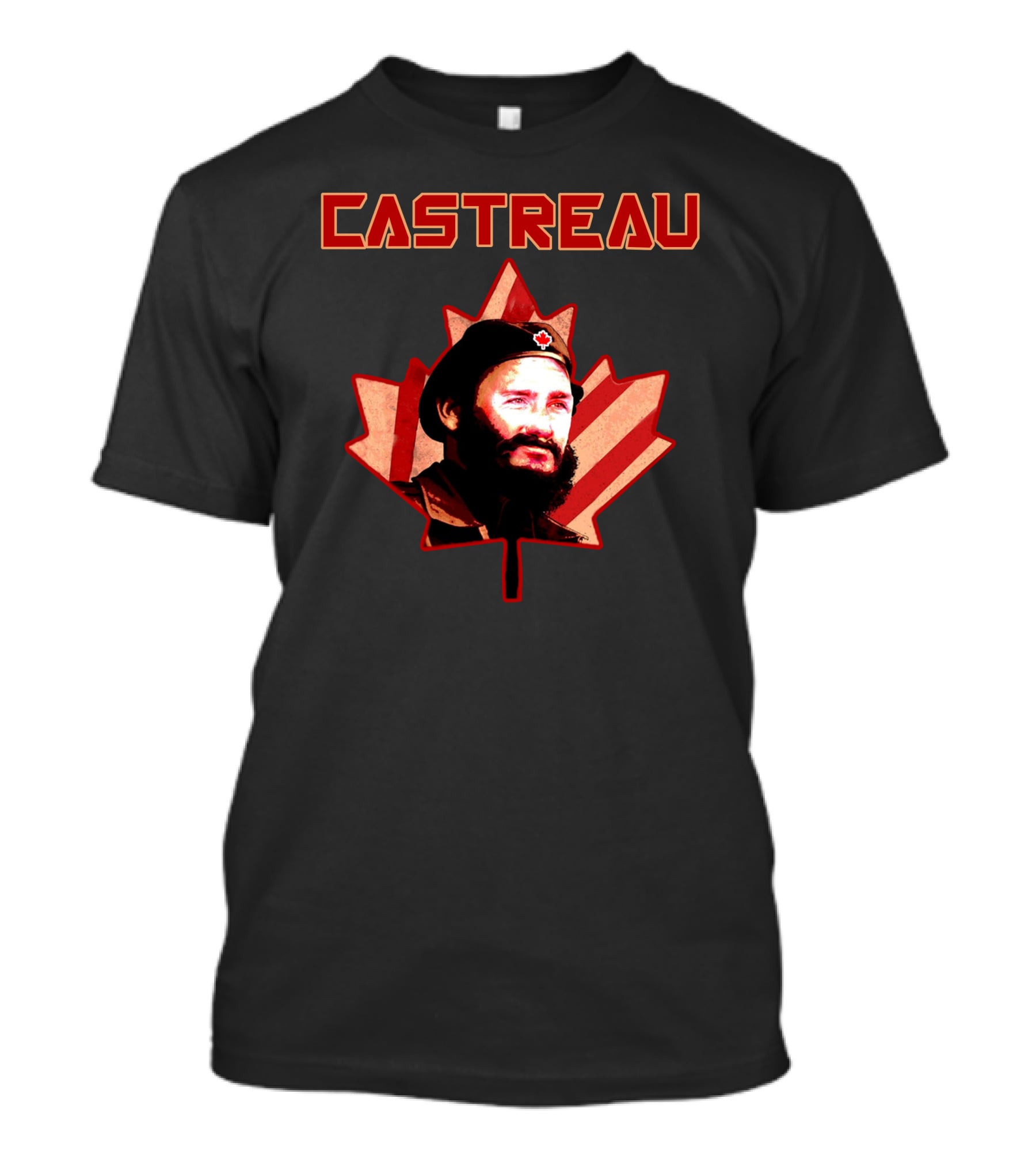 Castreau Maple Leaf Portrait Revival Today Store T-Shirt