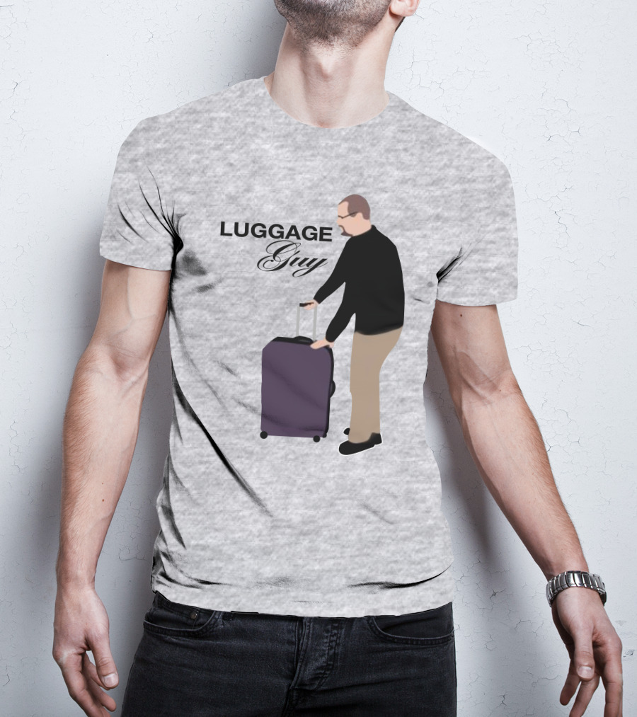 Luggage Guy Barstool Icon With Rolling Suitcase T-Shirt