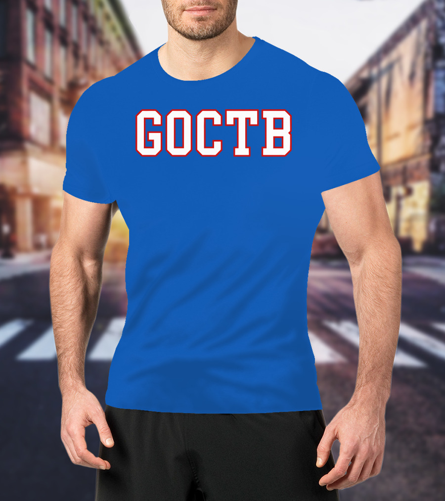 GOCTB 26 S Store Bold Lettering On Blue T-Shirt