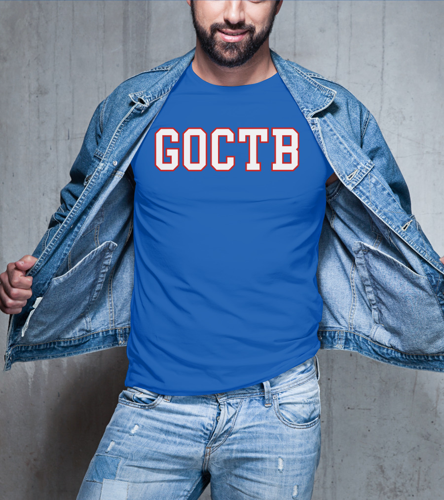 GOCTB 26 S Store Bold Lettering On Blue T-Shirt