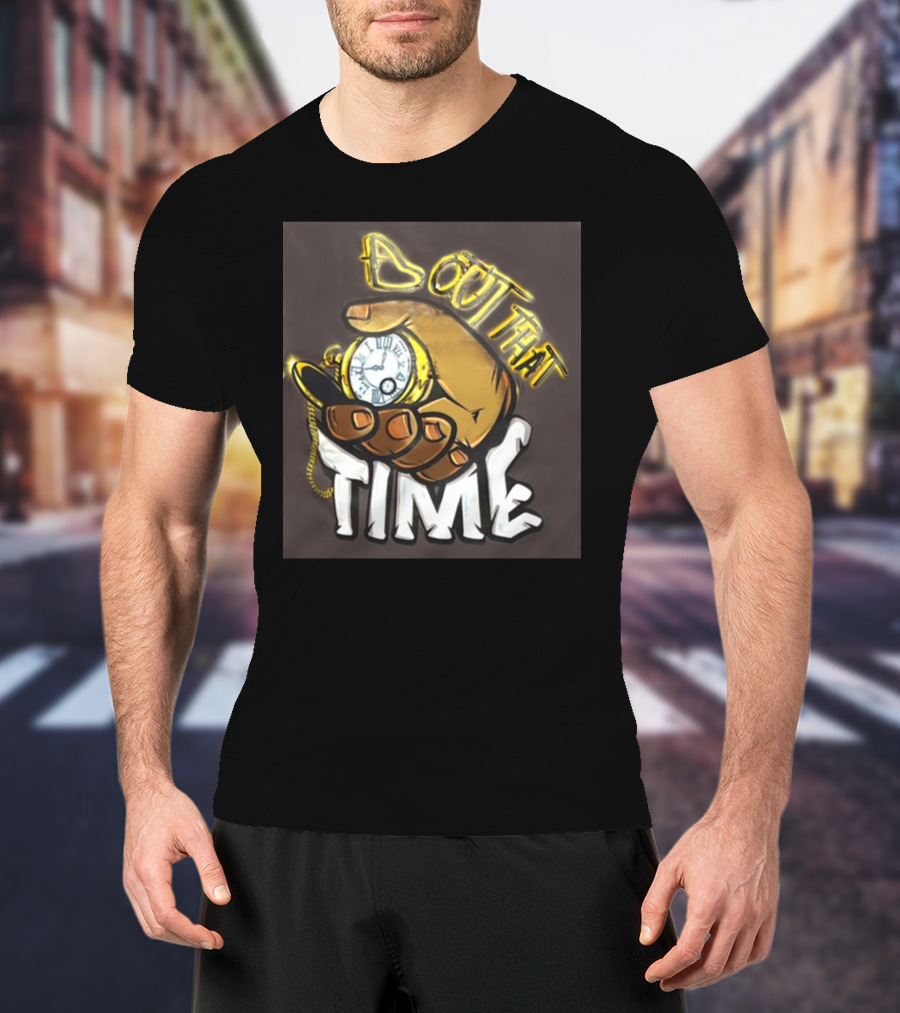 Malik Dunbar Bout That Time Pocket Watch Hand Graffiti T-Shirt