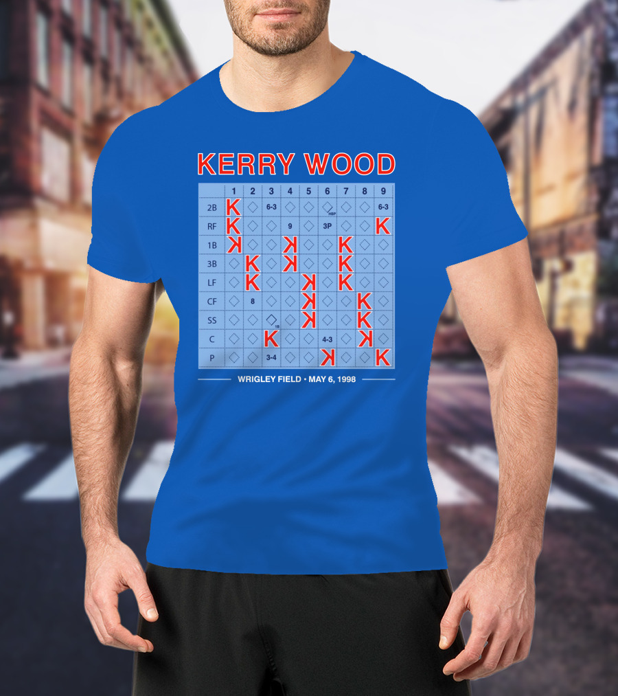 Kerry Wood Wrigley Field 20 Strikeouts May 6 1998 Scorecard T-Shirt
