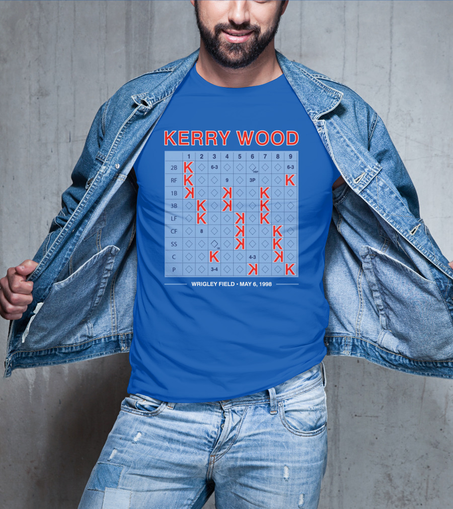 Kerry Wood Wrigley Field 20 Strikeouts May 6 1998 Scorecard T-Shirt