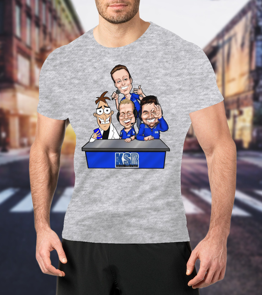 BigBlueAndrew Kentucky Sports Radio KSR Cartoon Panel T-Shirt