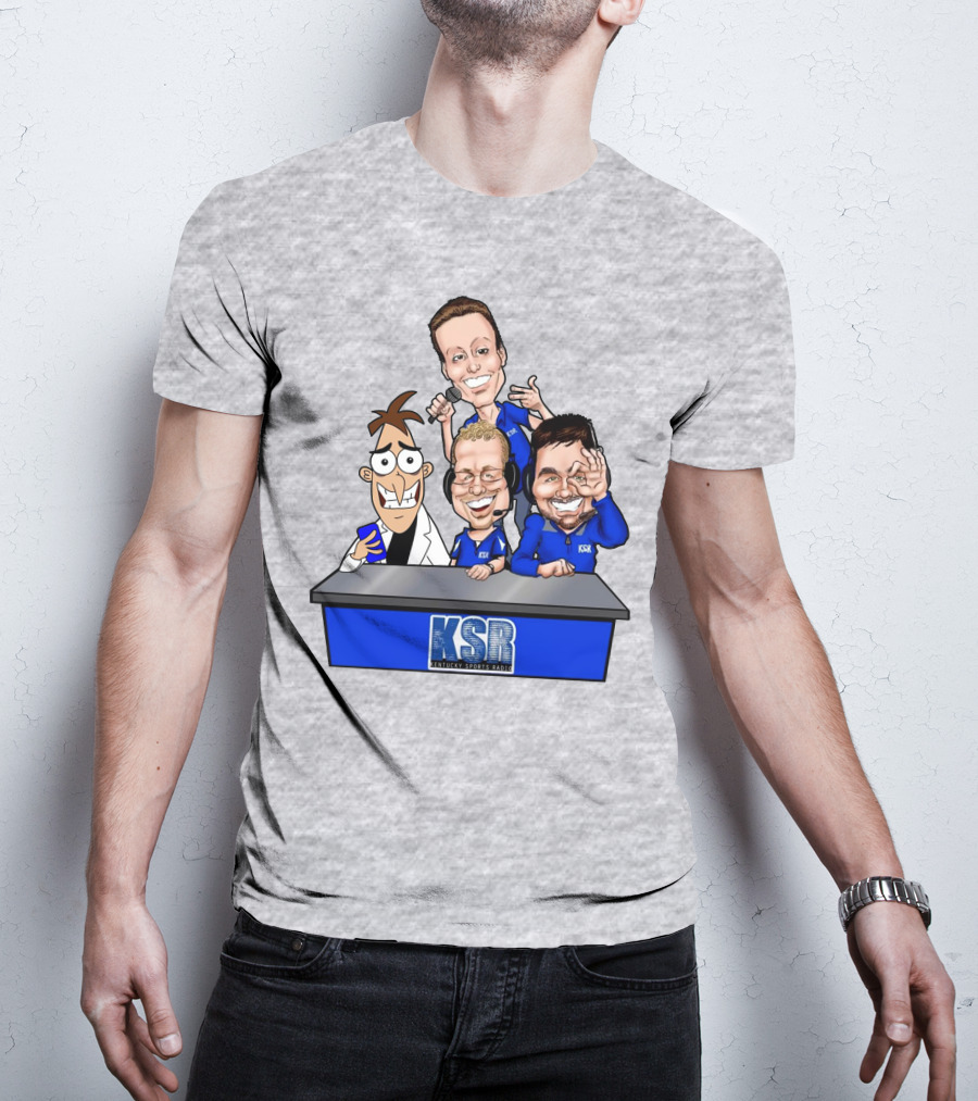 BigBlueAndrew Kentucky Sports Radio KSR Cartoon Panel T-Shirt
