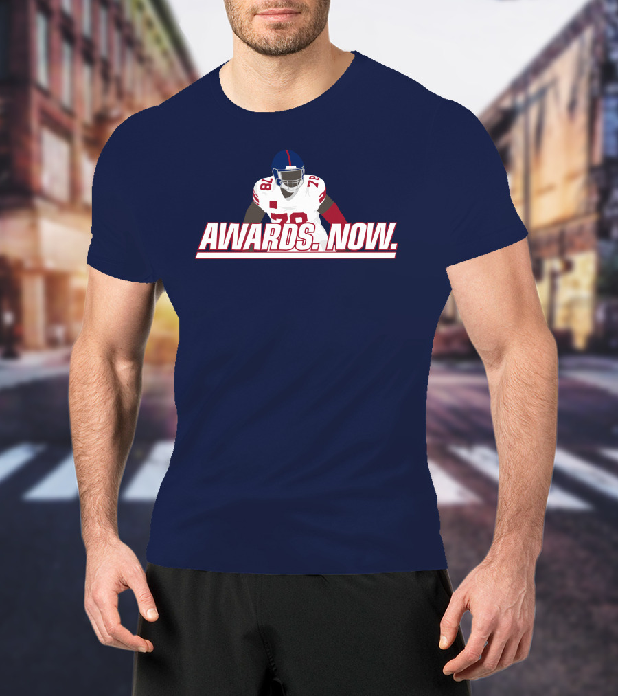 Jomboy Media Awards Now Andrew Thomas Giants 78 Football T-Shirt