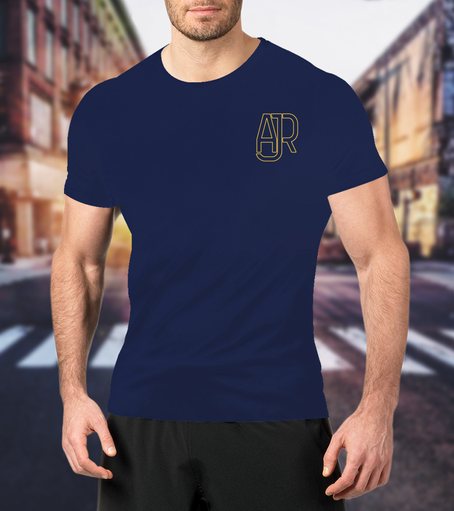 AJR Band Logo Navy Yellow T-Shirt