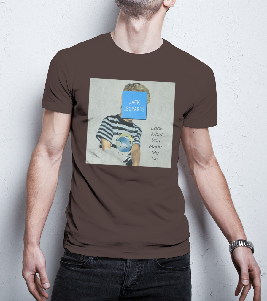 Jack Leopards Look What You Made Me Do Striped Shirt Blue Square T-Shirt