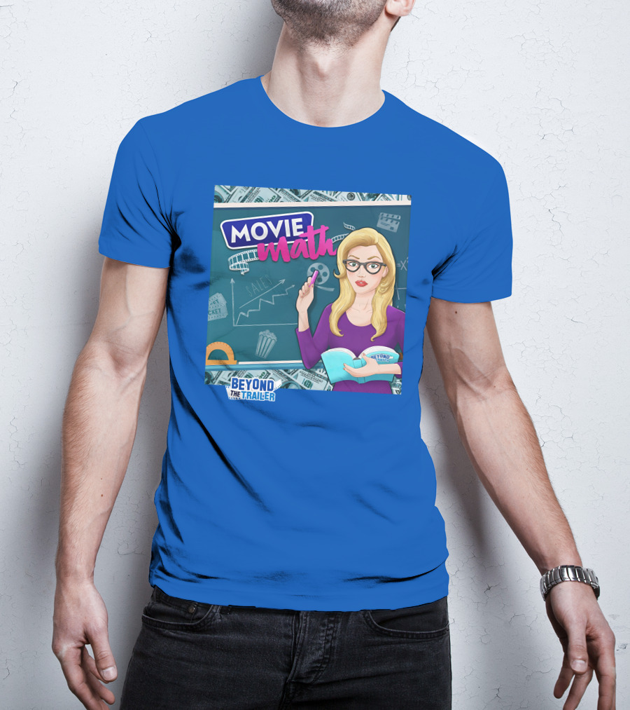 Beyond The Trailer Movie Math Insights With Blonde Woman Holding Book And Remote T-Shirt