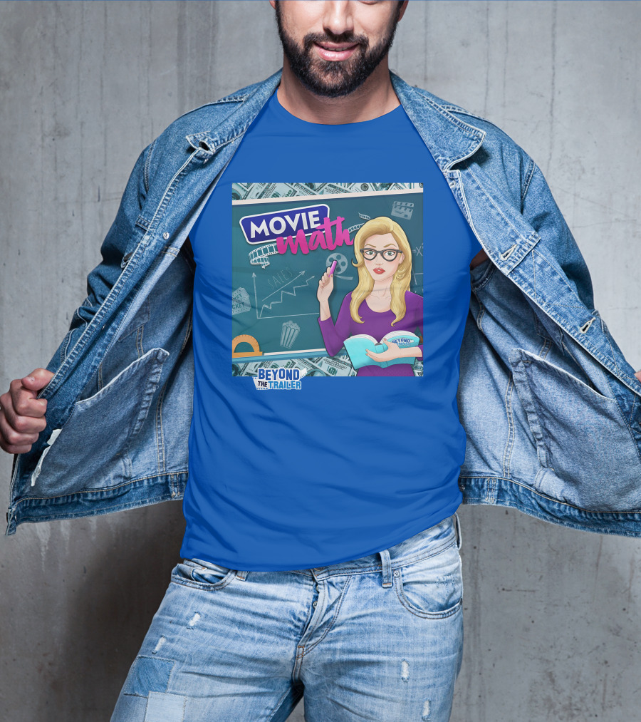 Beyond The Trailer Movie Math Insights With Blonde Woman Holding Book And Remote T-Shirt