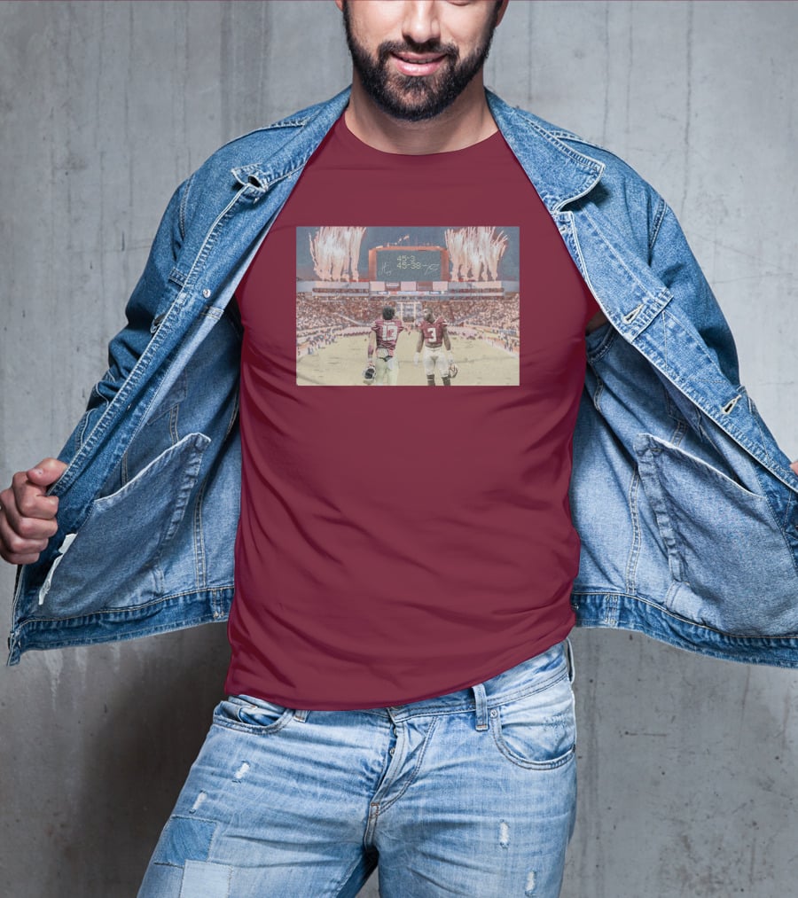 Treybenson3 State Champs 15-3 45-38 Collab Wht T-Shirt