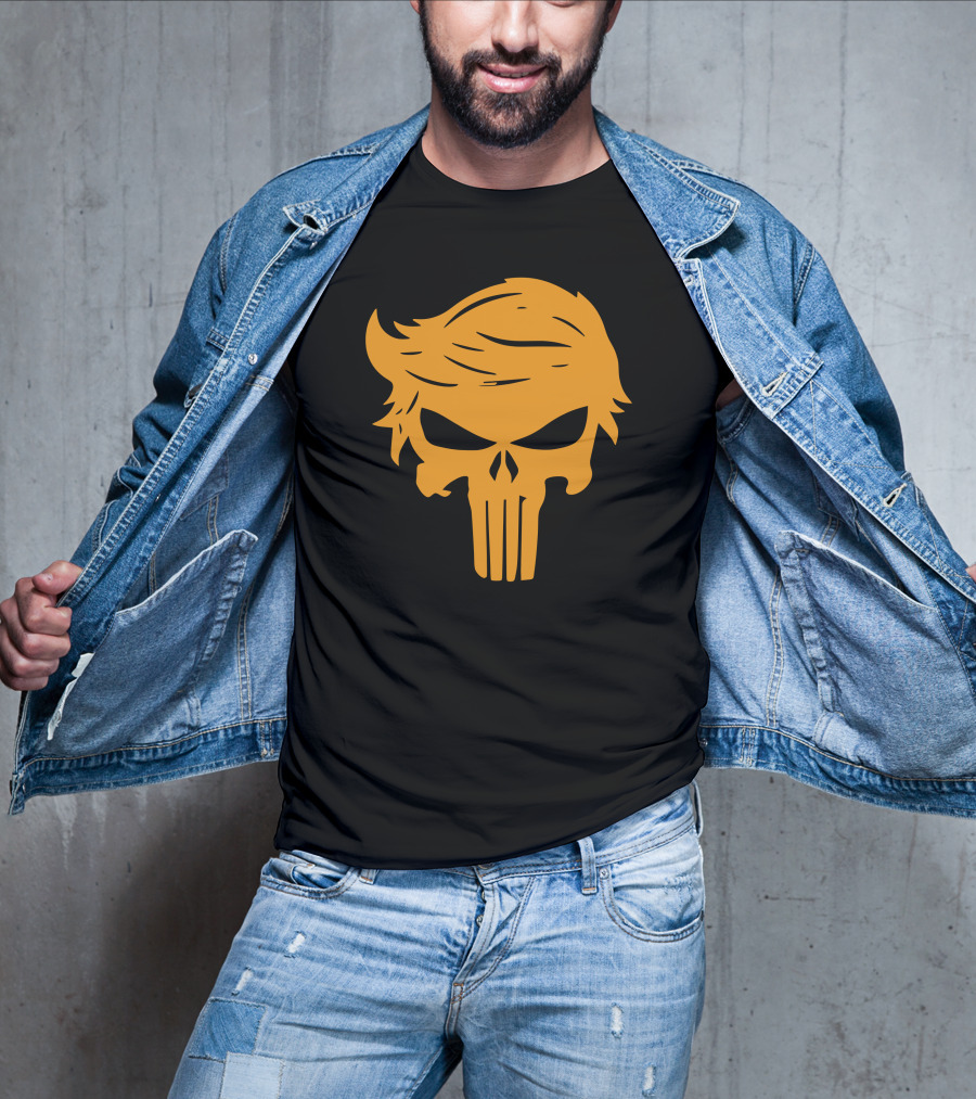 Orange Man Bad Punisher Skull T-Shirt