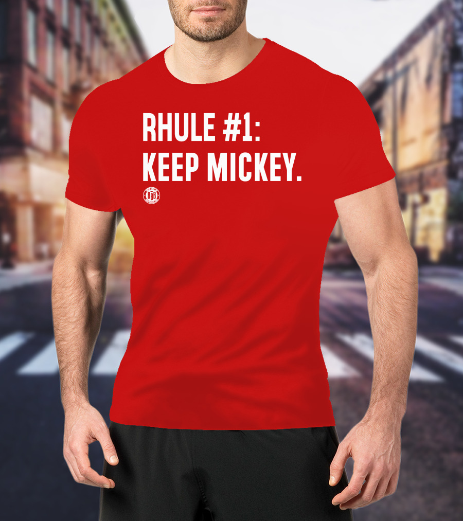 RHULE #1 KEEP MICKEY Red BBR T-Shirt