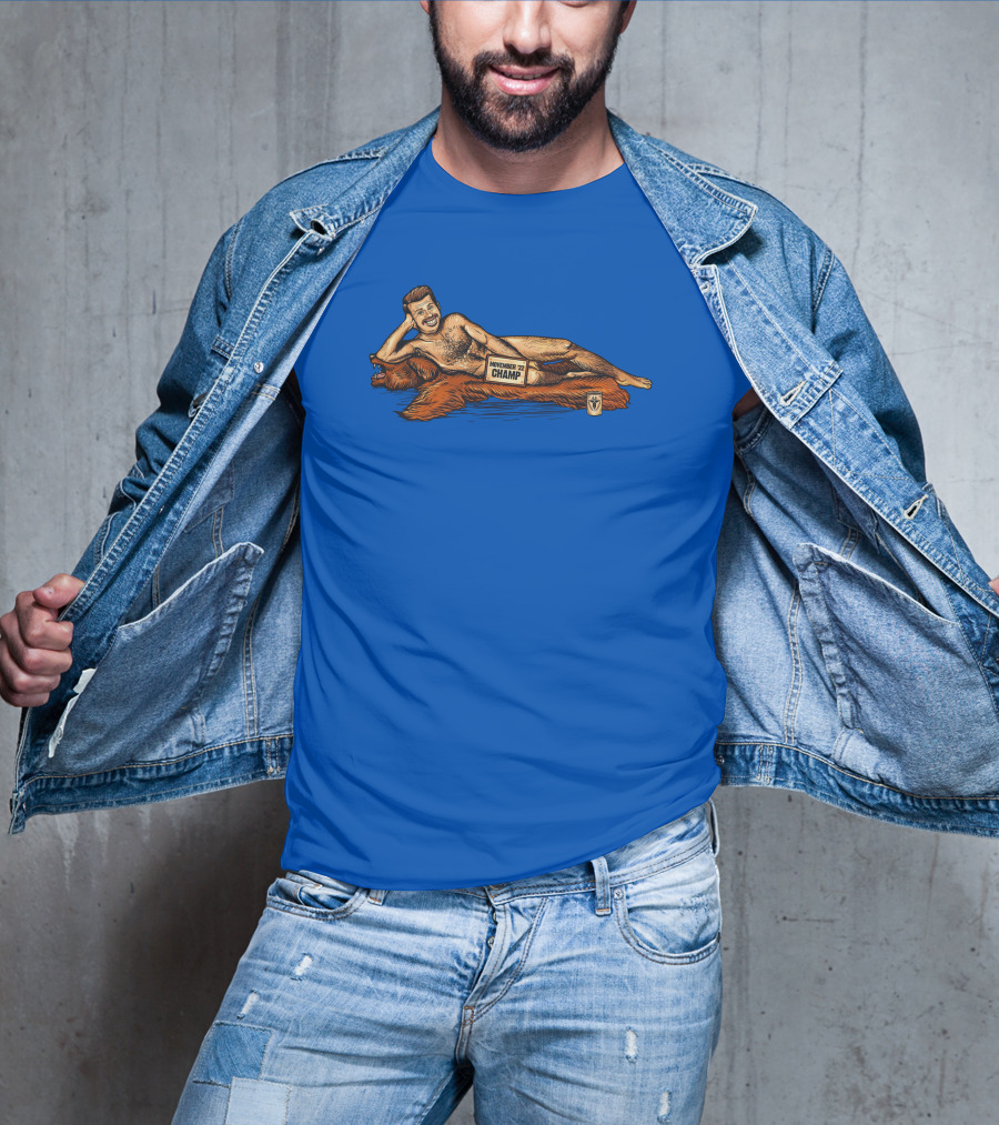 Movember 22 Champ Terroriser Reclining On Bear Rug T-Shirt