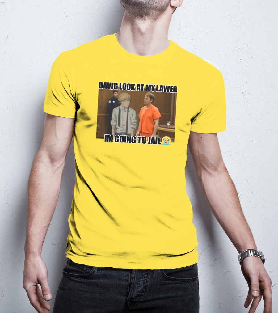 Dawg Look At My Lawer I'm Going To Jail Emoji Anime Character Courtroom T-Shirt