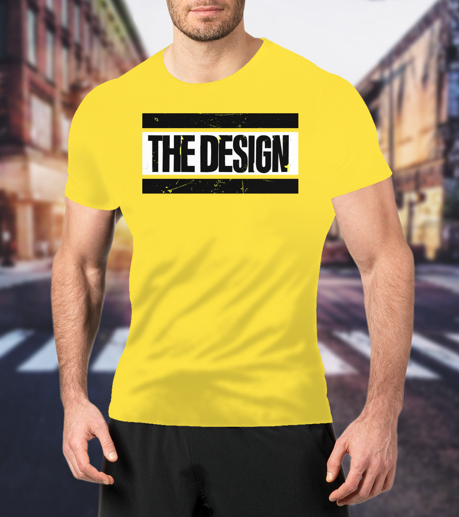 THE DESIGN Deaner Bold Yellow Background T-Shirt