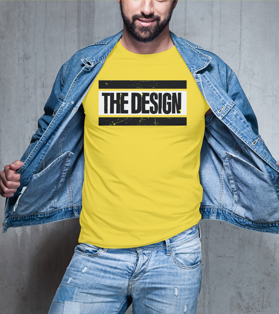 THE DESIGN Deaner Bold Yellow Background T-Shirt