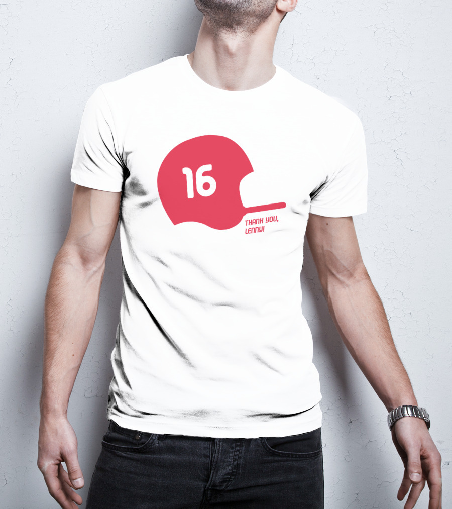 16 Thank You Lenny Football Helmet T-Shirt