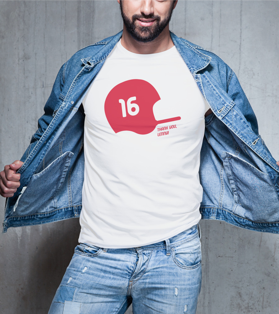 16 Thank You Lenny Football Helmet T-Shirt