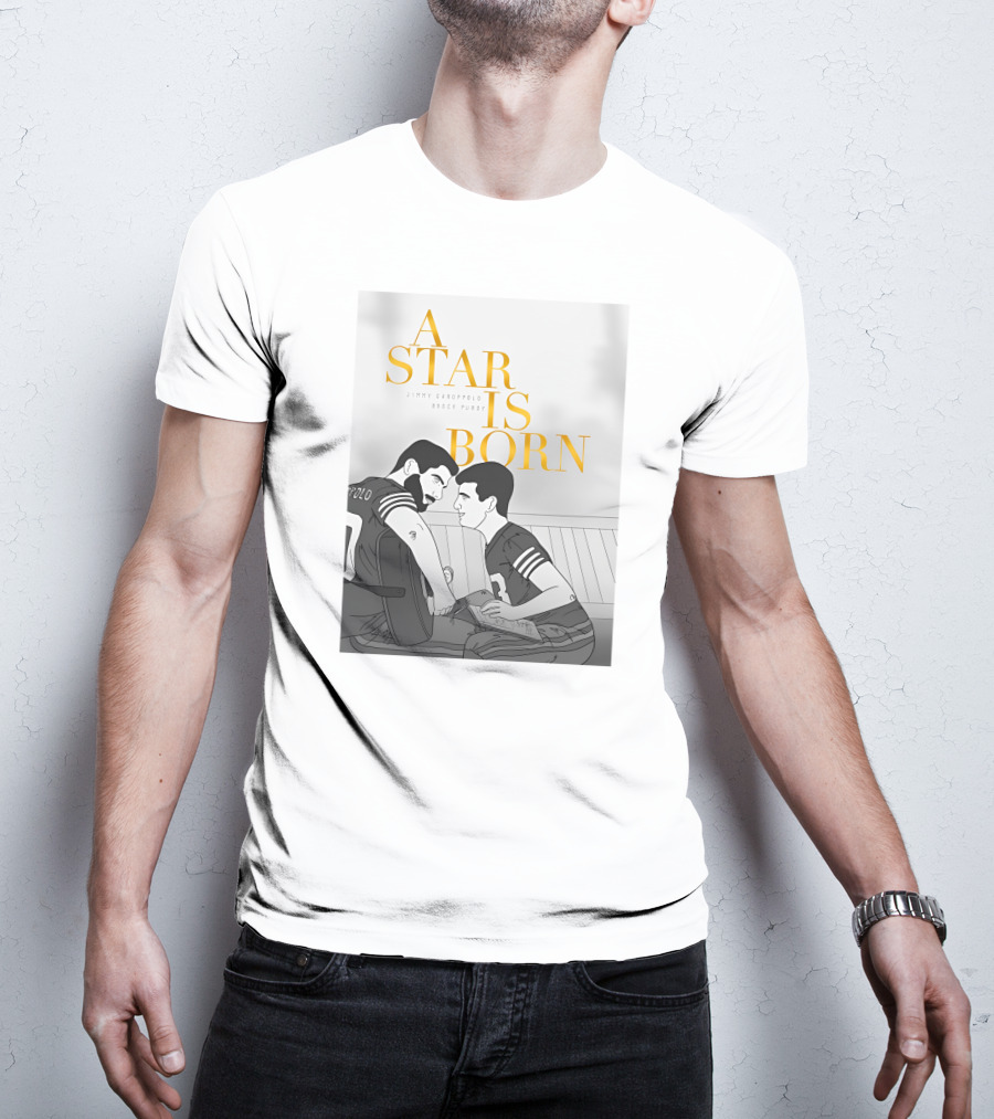 A Star Is Born Jimmy Garoppolo Brock Purdy Football Sketch T-Shirt