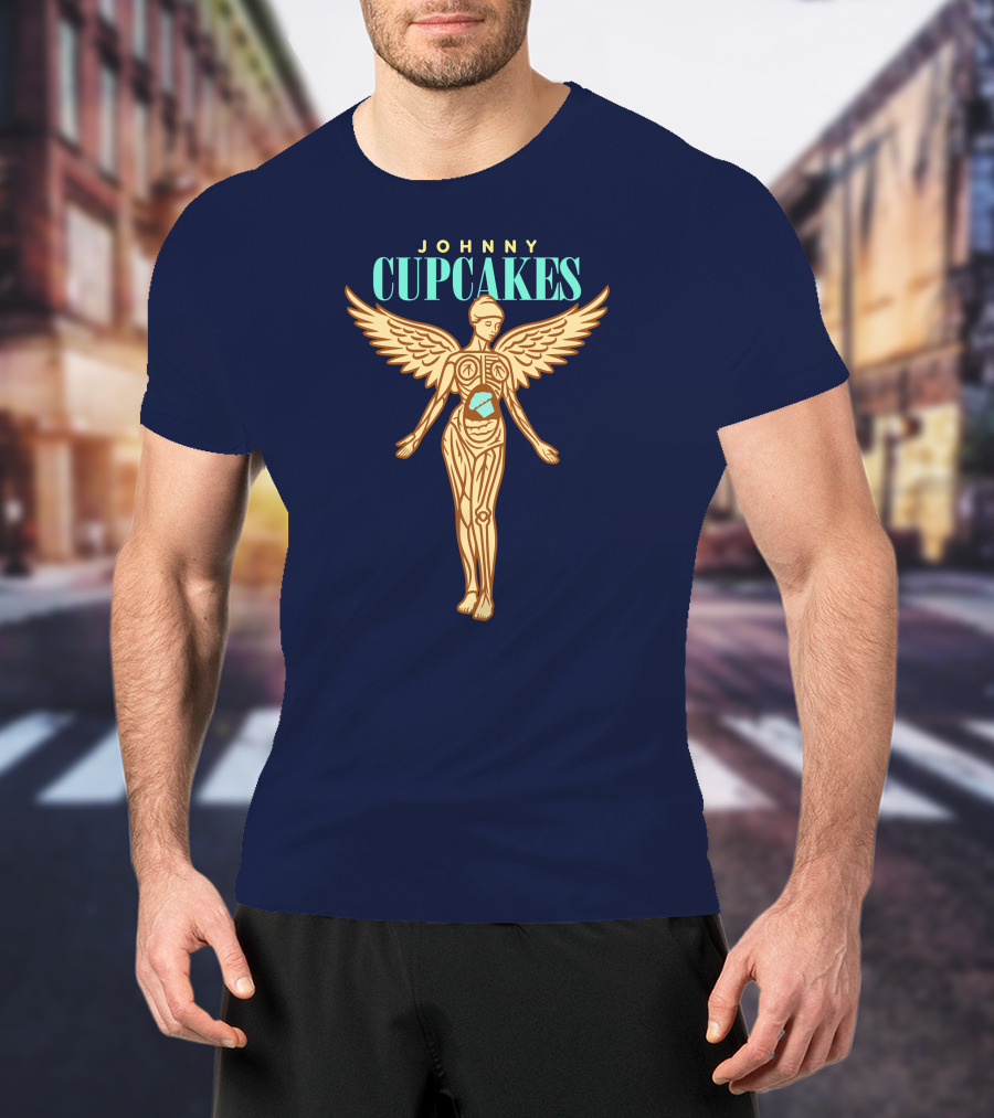 Johnny Cupcakes Winged Anatomical Figure With Cupcake Core T-Shirt