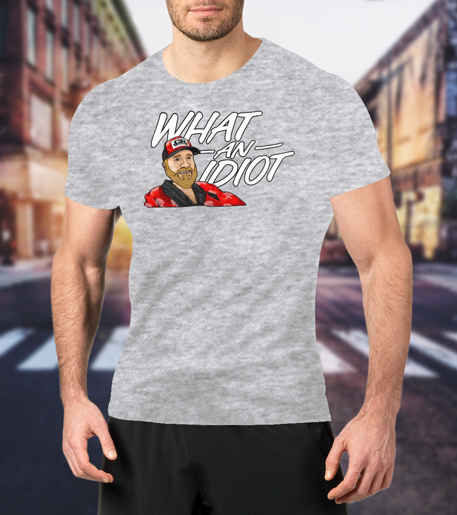 Couch Racer Who Says What An Idiot With Bearded Guy In Cap T-Shirt
