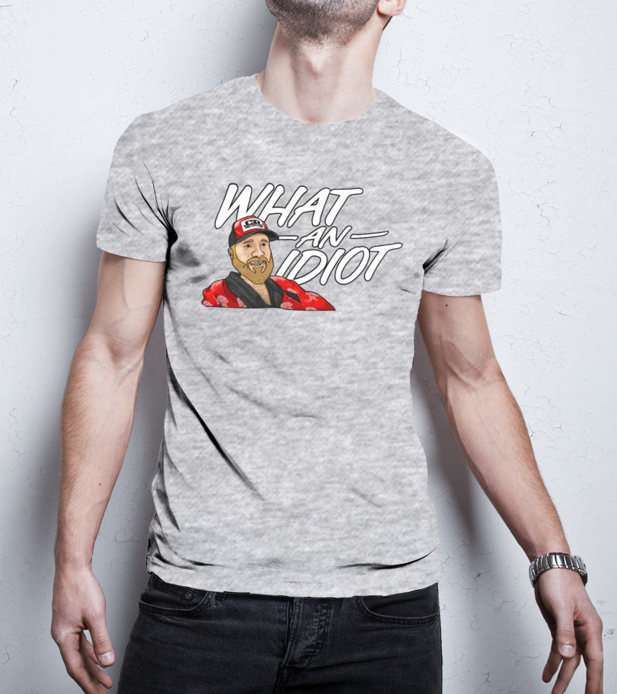 Couch Racer Who Says What An Idiot With Bearded Guy In Cap T-Shirt