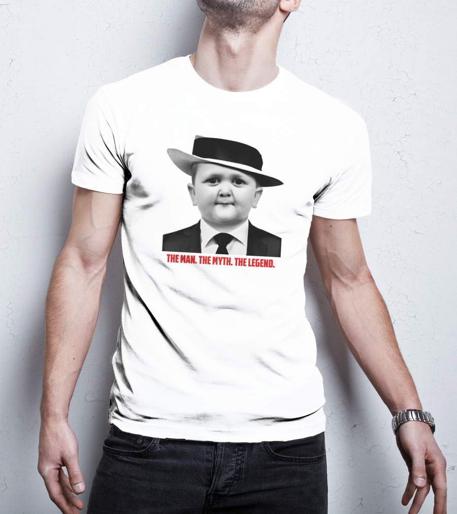 Hasbulla The Man The Myth The Legend Black Suit White Hat T-Shirt
