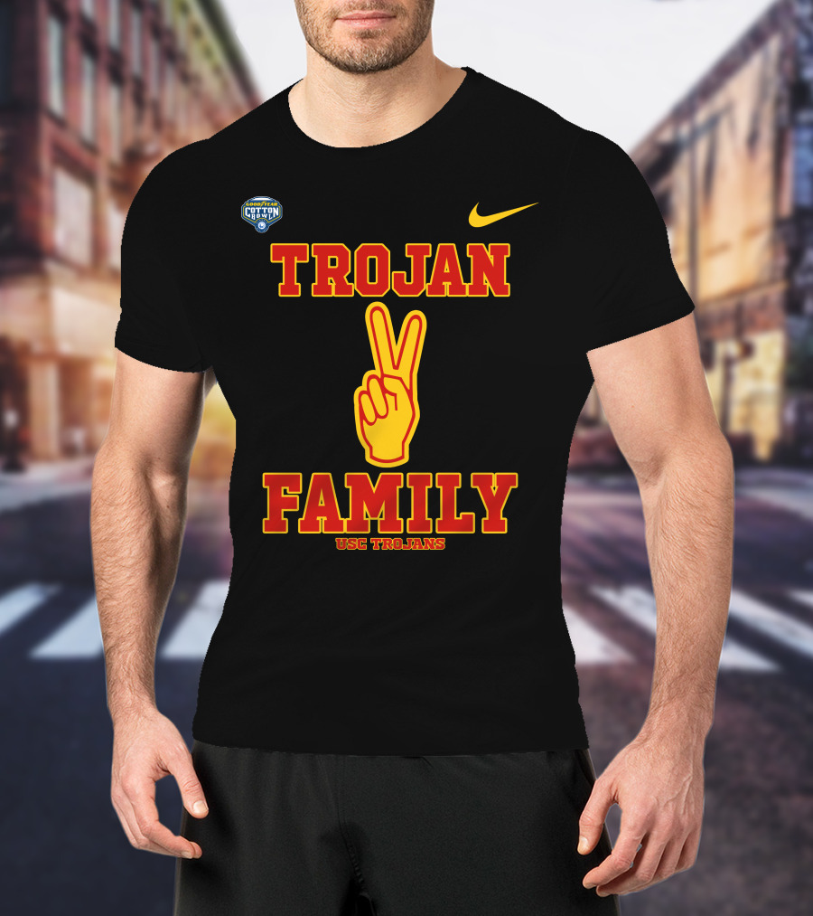 Trojan Family USC Trojans Cotton Bowl Victory Sign T-Shirt