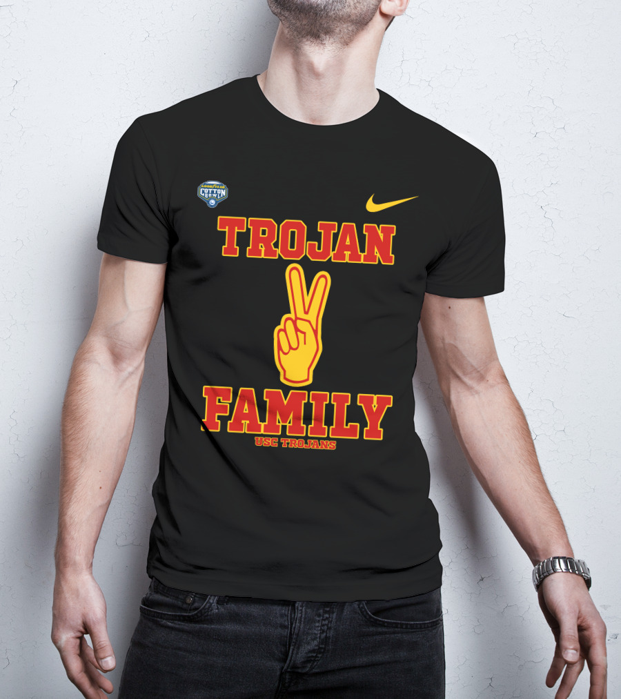 Trojan Family USC Trojans Cotton Bowl Victory Sign T-Shirt