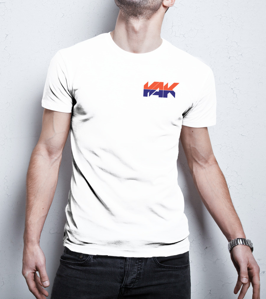 Yak Team Logo Bold Red And Blue T-Shirt