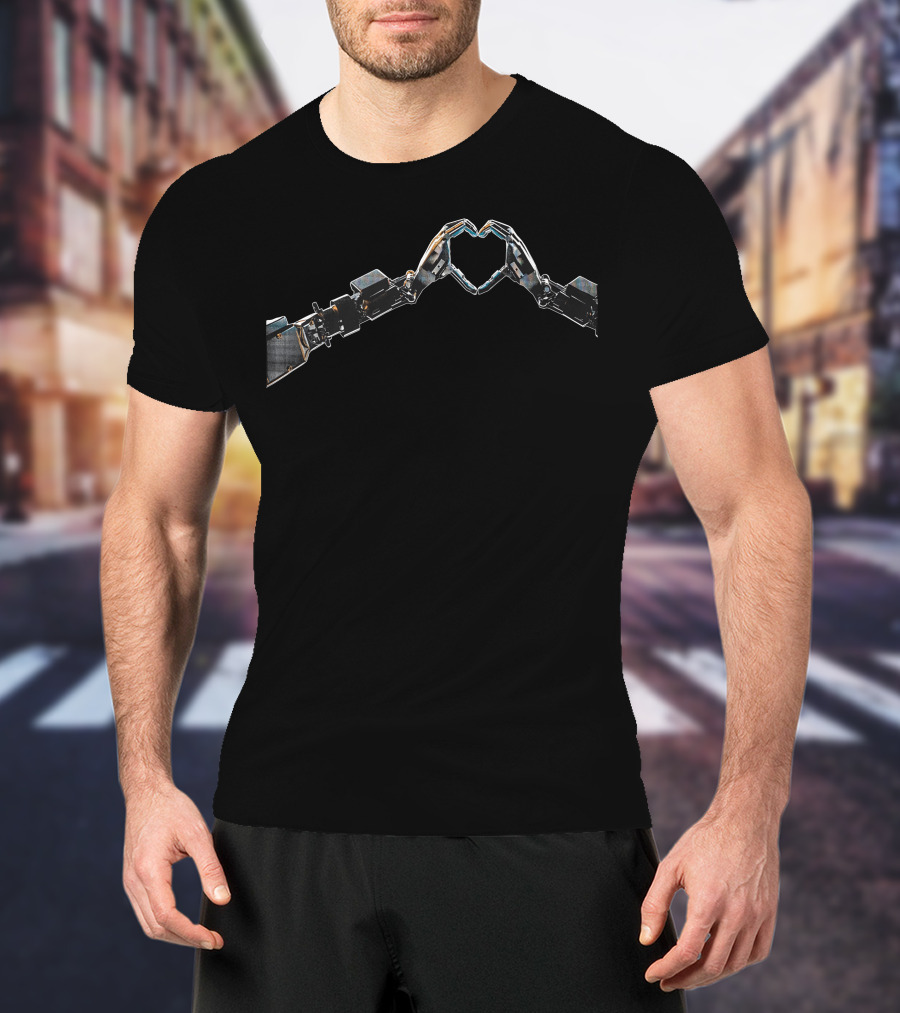 Tesla Shop Men's AI Day Robotic Arms Heart Formation T-Shirt