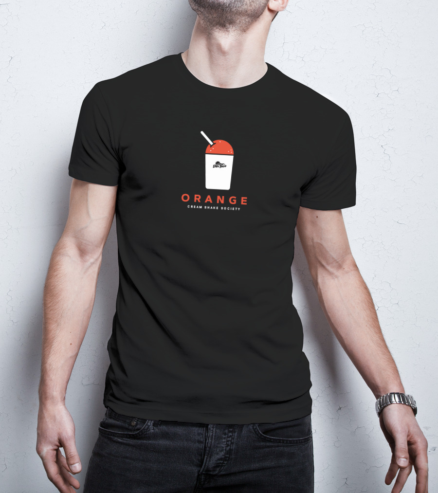 Del Taco Orange Cream Shake Society Retro Cup T-Shirt