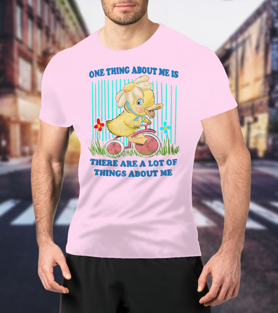 One Thing About Me Is There Are A Lot Of Things About Me Duck Riding Tricycle T-Shirt