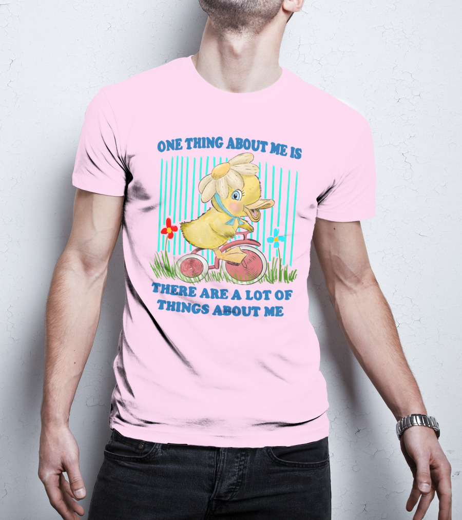 One Thing About Me Is There Are A Lot Of Things About Me Duck Riding Tricycle T-Shirt