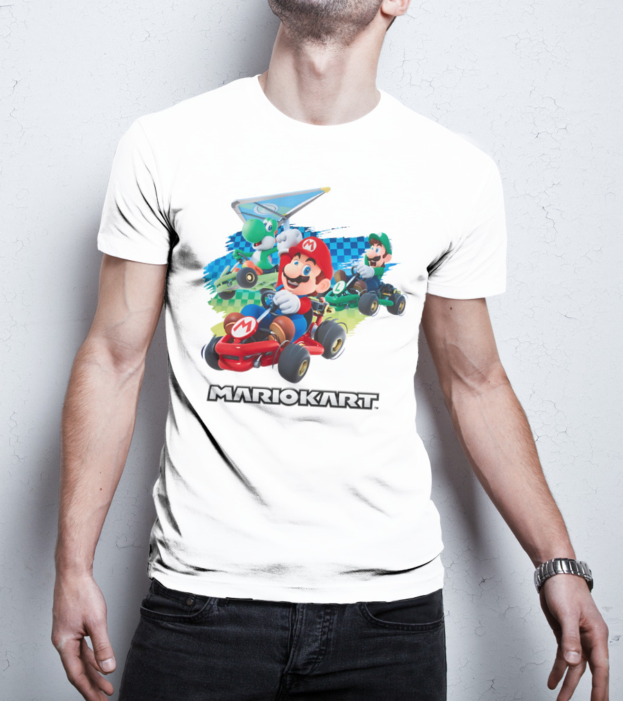Leanbeefpatty Mariokart Characters Racing Luigi Yoshi Mario T-Shirt