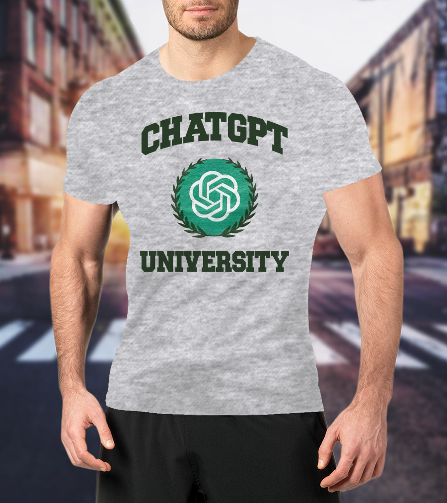 Shithead Steve Chatgpt University Laurel Emblem T-Shirt