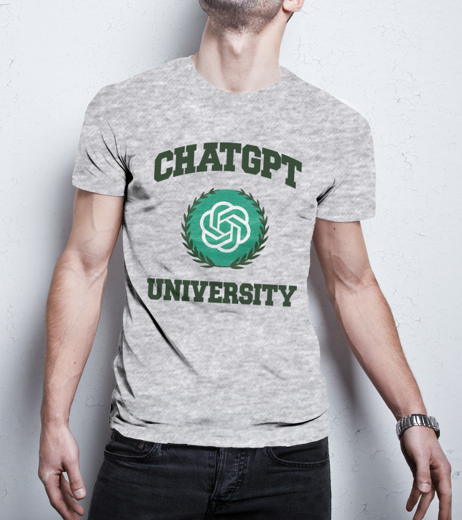 Shithead Steve Chatgpt University Laurel Emblem T-Shirt
