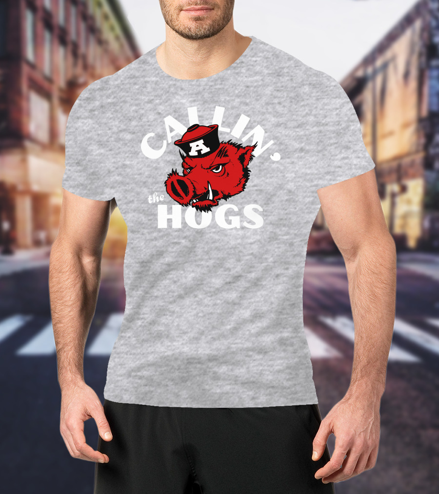 Charlie Hustle Store Callin' The Hogs Arkansas Razorbacks T-Shirt