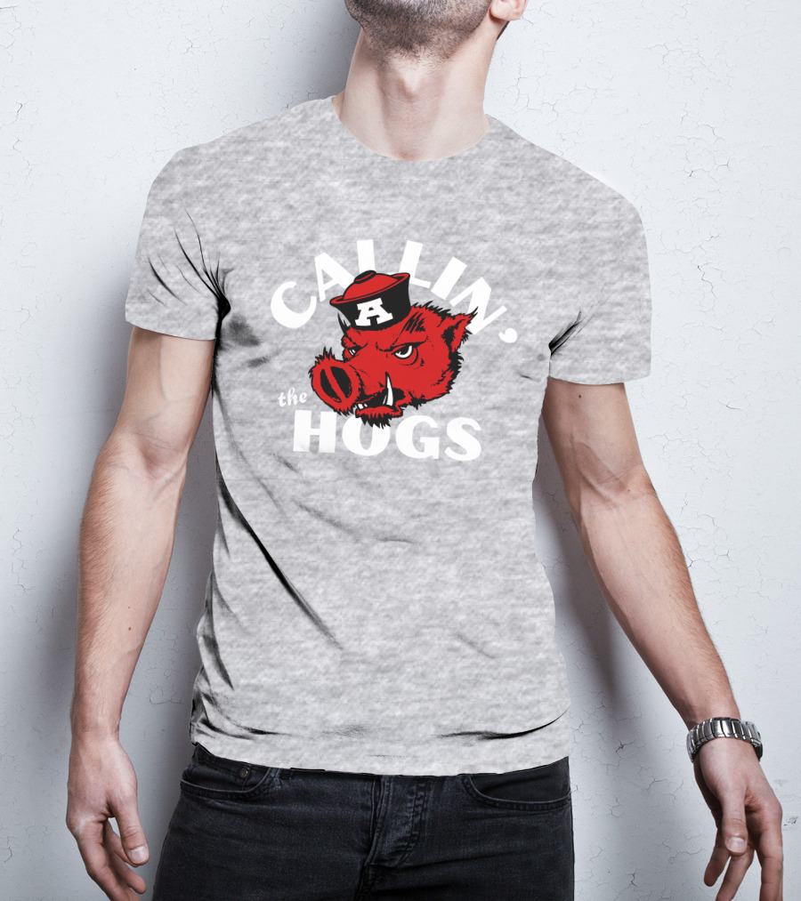 Charlie Hustle Store Callin' The Hogs Arkansas Razorbacks T-Shirt