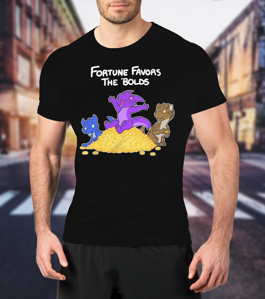 Fortune Favors The Bolds Felisrandomis Kobold Coin Pile T-Shirt