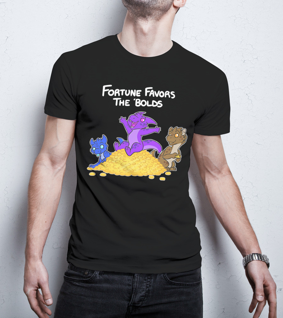 Fortune Favors The Bolds Felisrandomis Kobold Coin Pile T-Shirt