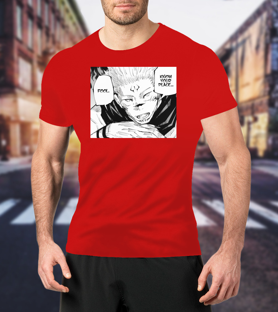 Jujutsu Kaisen Know Your Place Fool Manga Panel T-Shirt