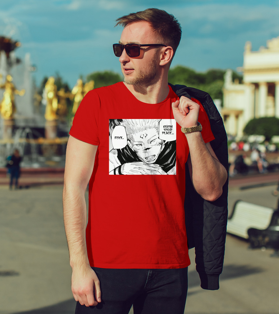 Jujutsu Kaisen Know Your Place Fool Manga Panel T-Shirt