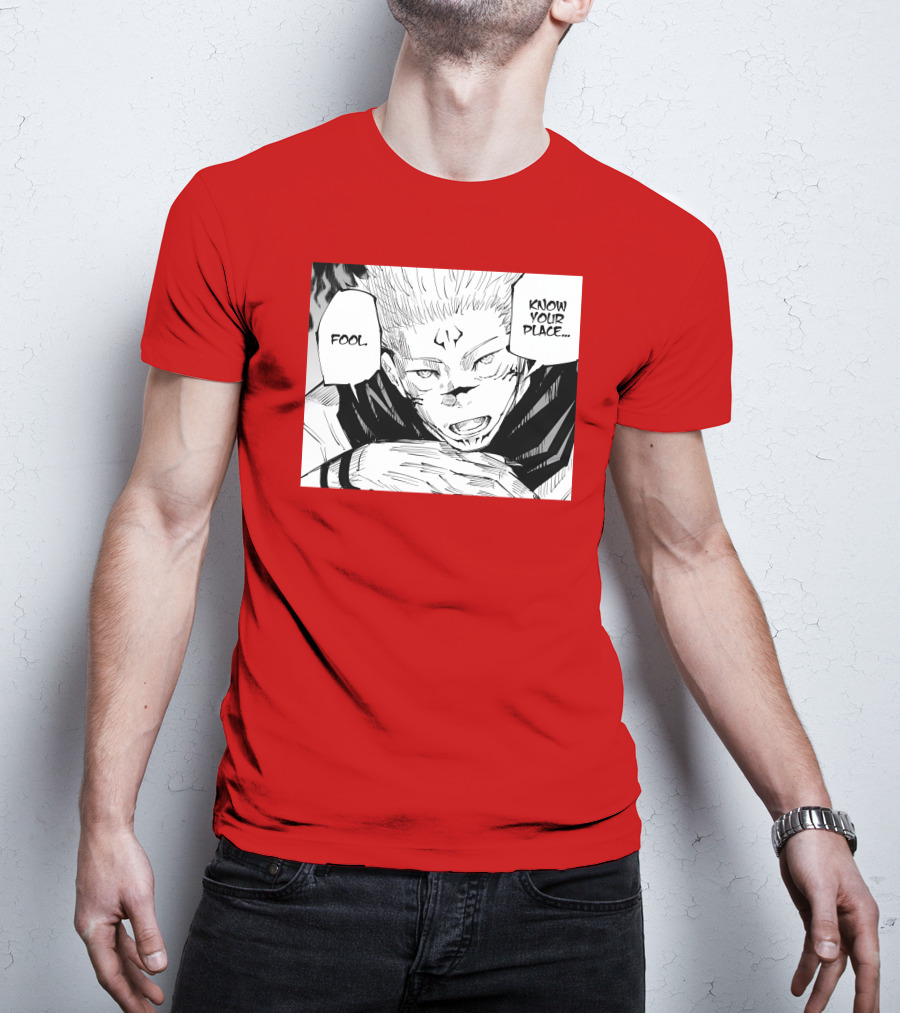 Jujutsu Kaisen Know Your Place Fool Manga Panel T-Shirt
