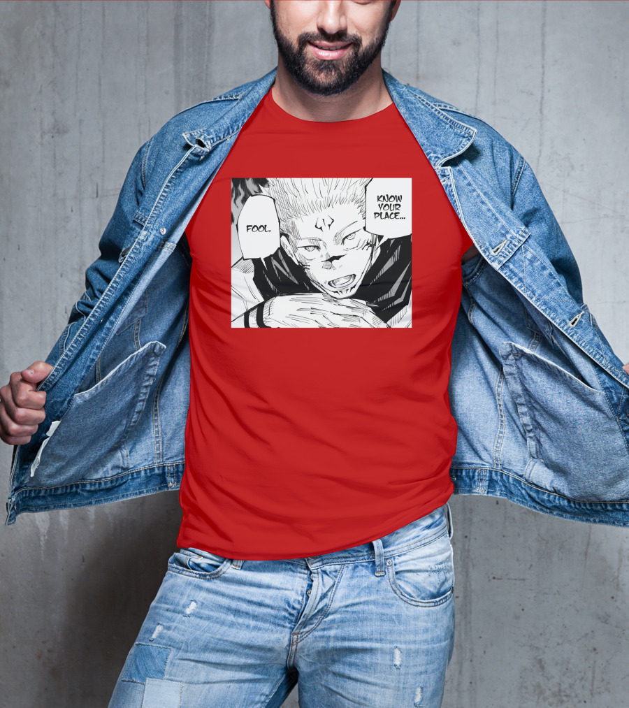 Jujutsu Kaisen Know Your Place Fool Manga Panel T-Shirt