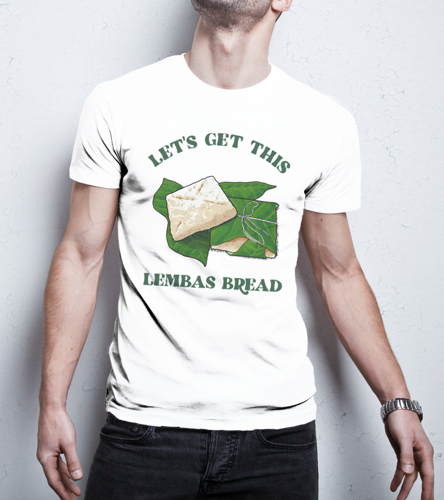Let's Get This Lembas Bread Green Leaf Tolkien Reference T-Shirt