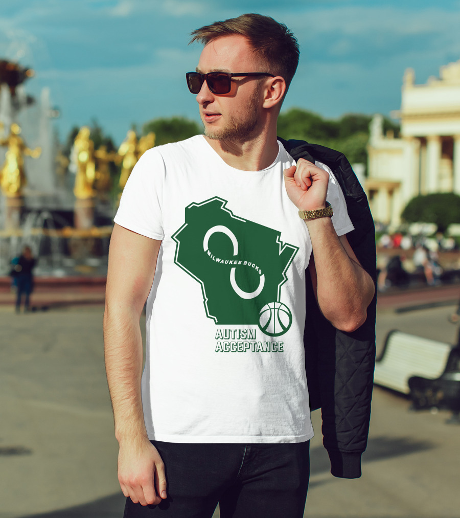 Aj Green Milwaukee Bucks Autism Acceptance T-Shirt
