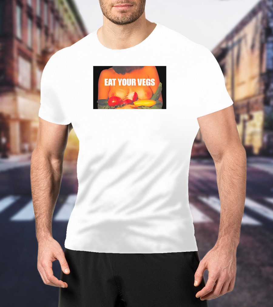 Jenna Lynn Meowri Eat Your Vegs Veggies Tomatoes Zucchini Peppers T-Shirt