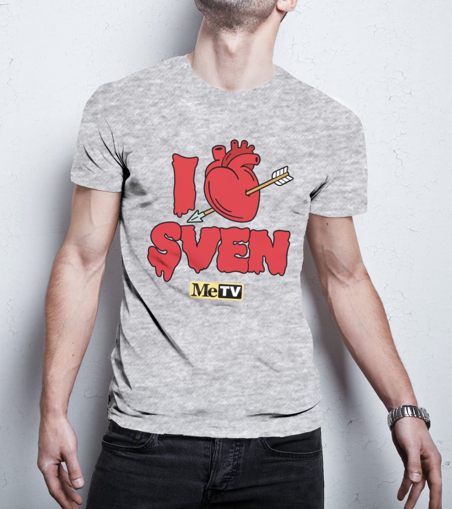 MeTV Store I Heart Sven With Anatomical Heart And Arrow T-Shirt